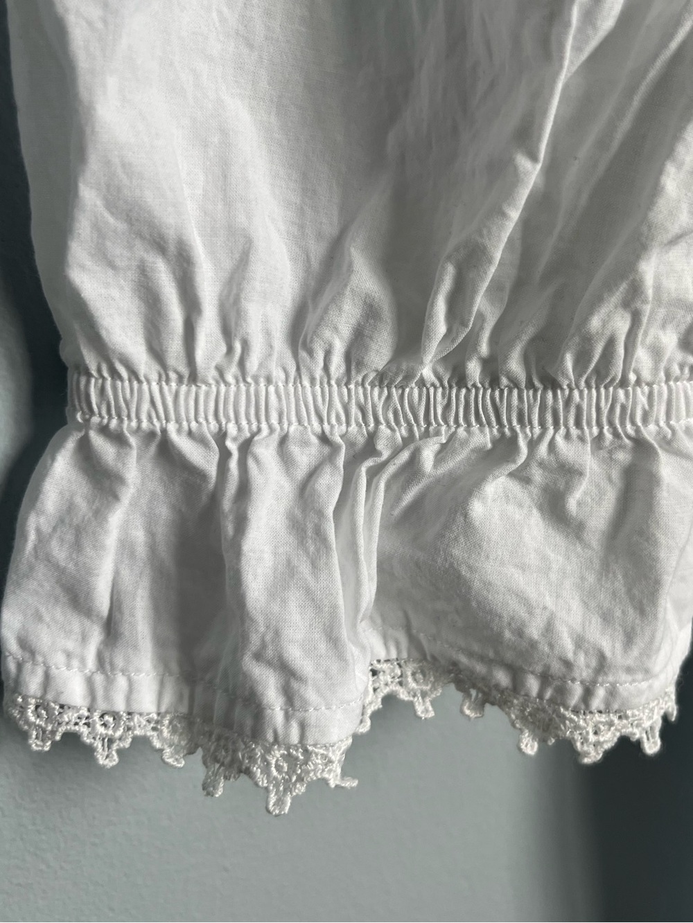 Eileen West White Cotton Nightgown with Lace Trim SZ MED Excellent Condition - Picture 5 of 7